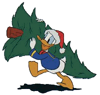 donald duck with tree